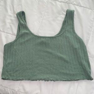 Green crop top